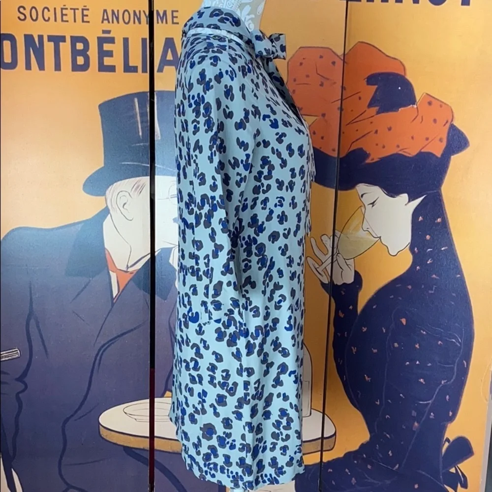 Grey/Blue Leopard print dress​